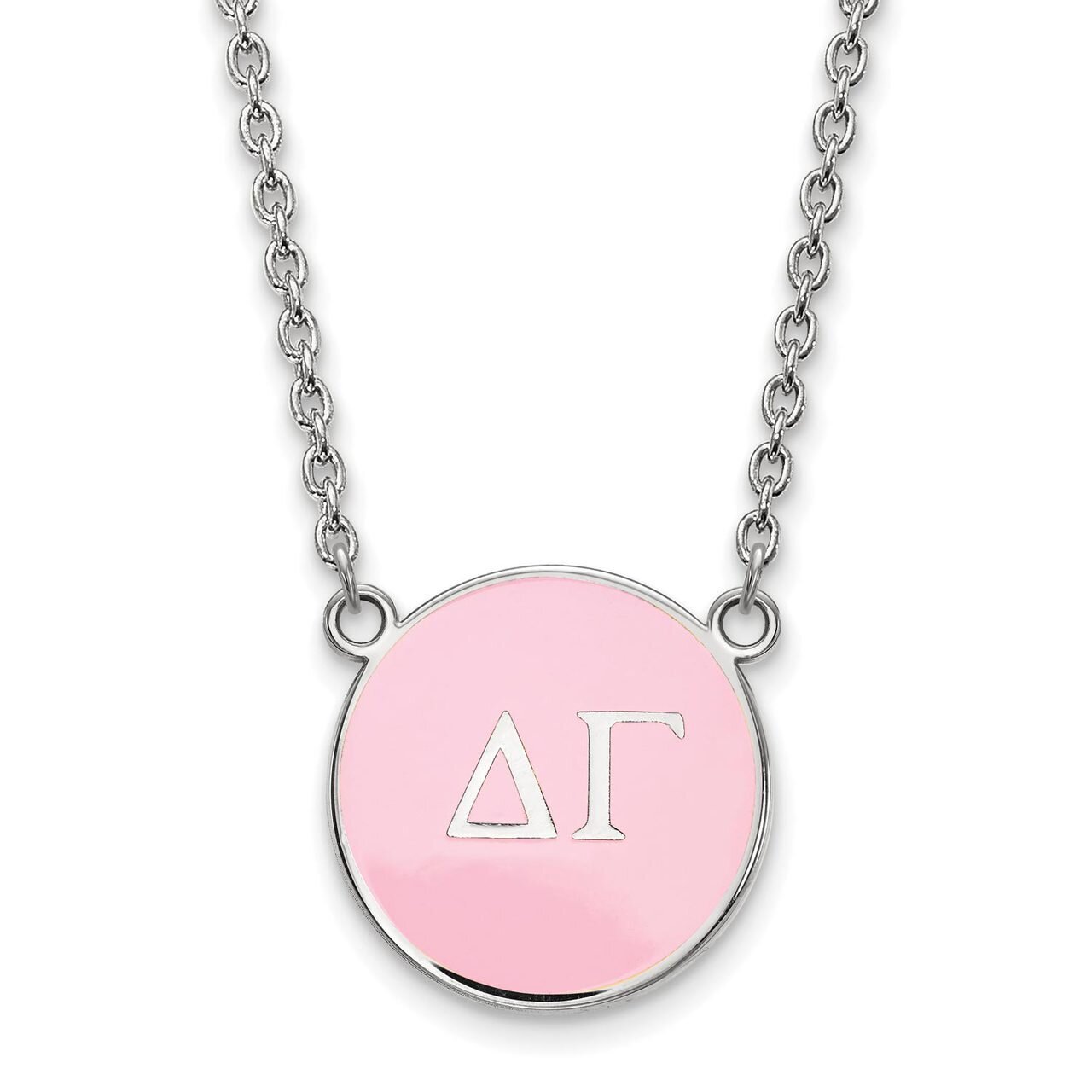 Delta Gamma Small Enameled Pendant with 18 Inch Chain Sterling Silver SS030DG-18, MPN: SS030DG-18, …