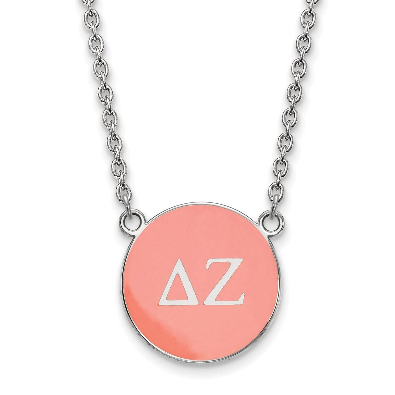 Delta Zeta Small Enameled Pendant with 18 Inch Chain Sterling Silver SS030DZ-18, MPN: SS030DZ-18, 8…