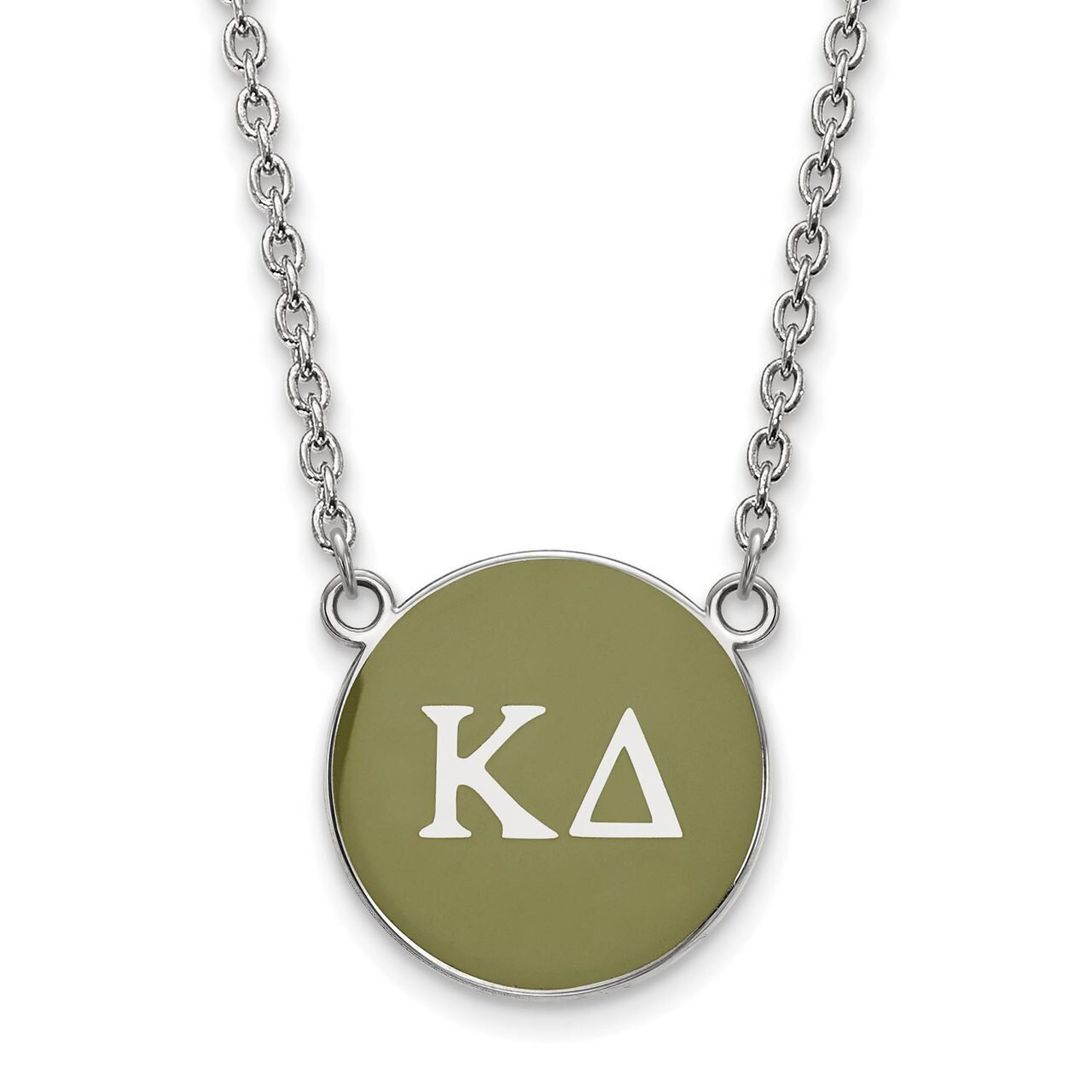 Kappa Delta Small Enameled Pendant with 18 Inch Chain Sterling Silver SS030KD-18, MPN: SS030KD-18, …
