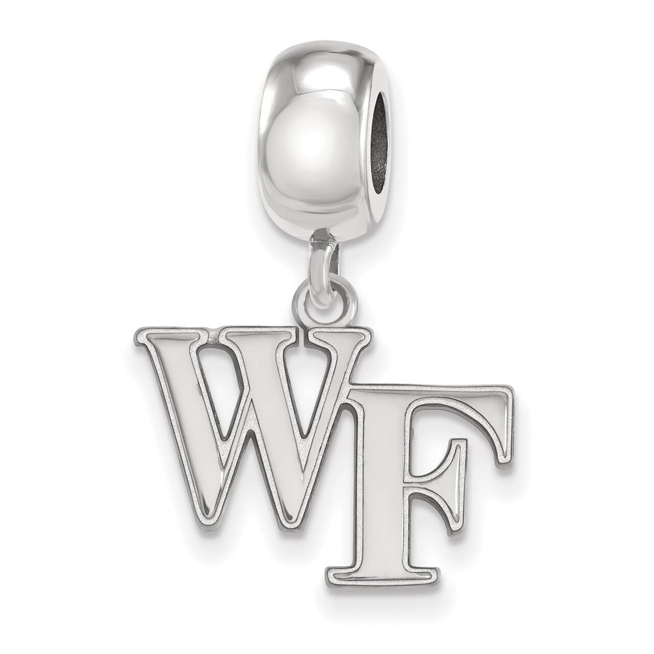 Wake Forest University Bead Charm Small Dangle Sterling Silver SS030WFU