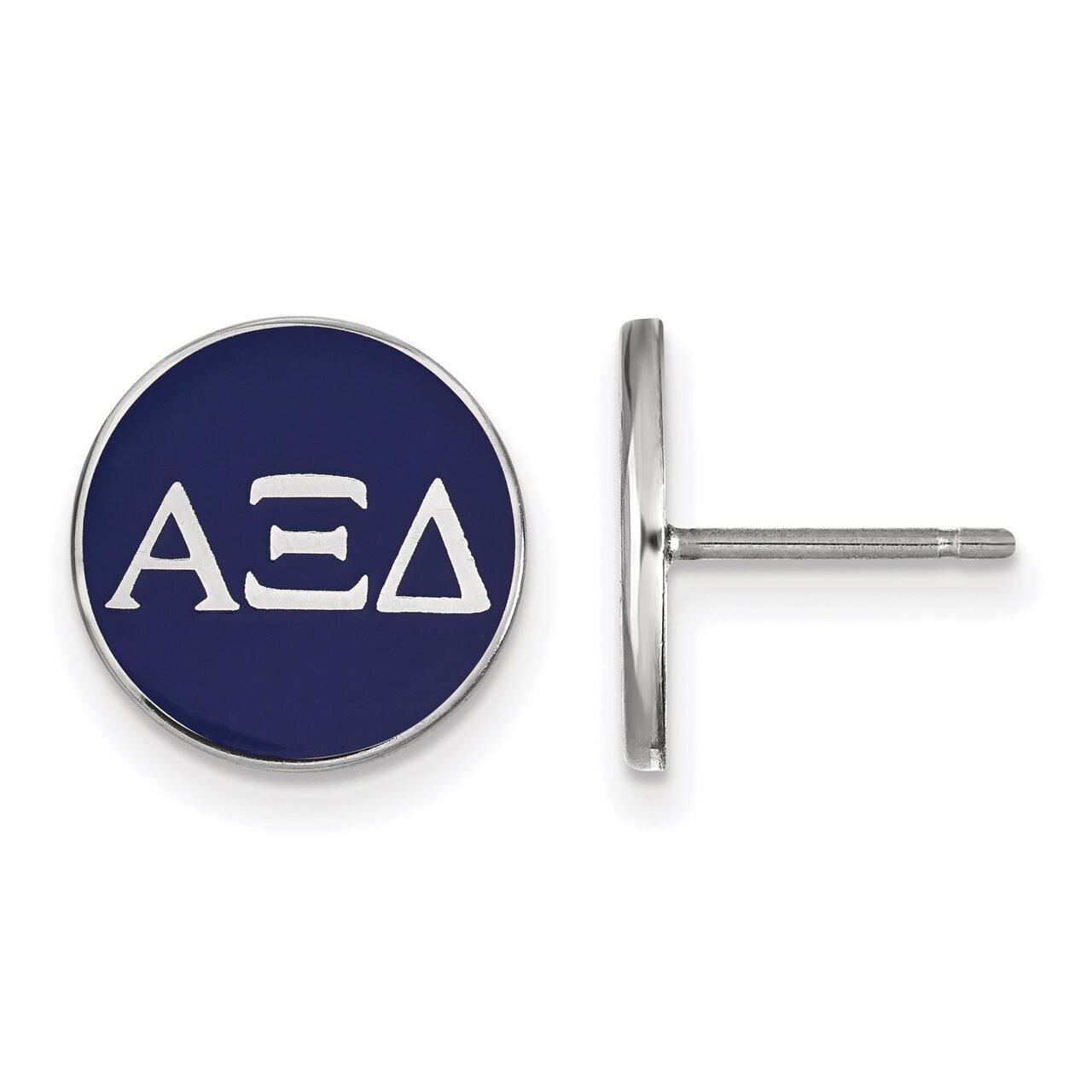 Alpha Xi Delta Enameled Post Earrings Sterling Silver SS031AXD