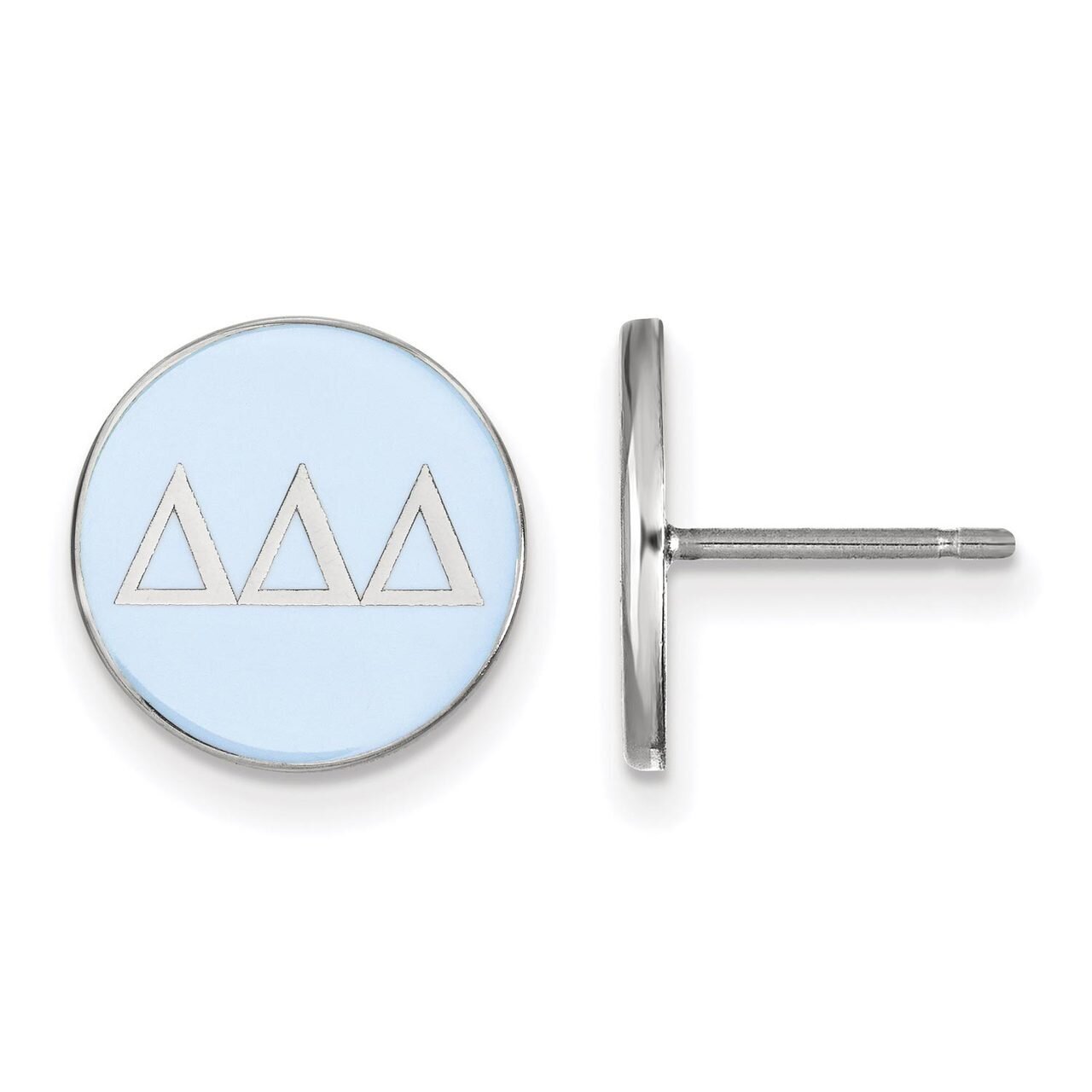 Delta Delta Delta Enameled Post Earrings Sterling Silver SS031DDD, MPN: SS031DDD, 886774606095