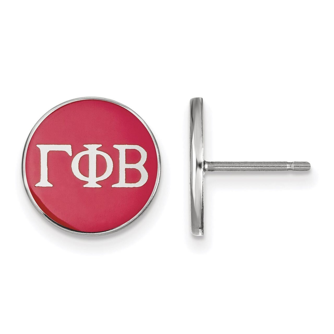 Gamma Phi Beta Enameled Post Earrings Sterling Silver SS031GPB, MPN: SS031GPB, 886774606132