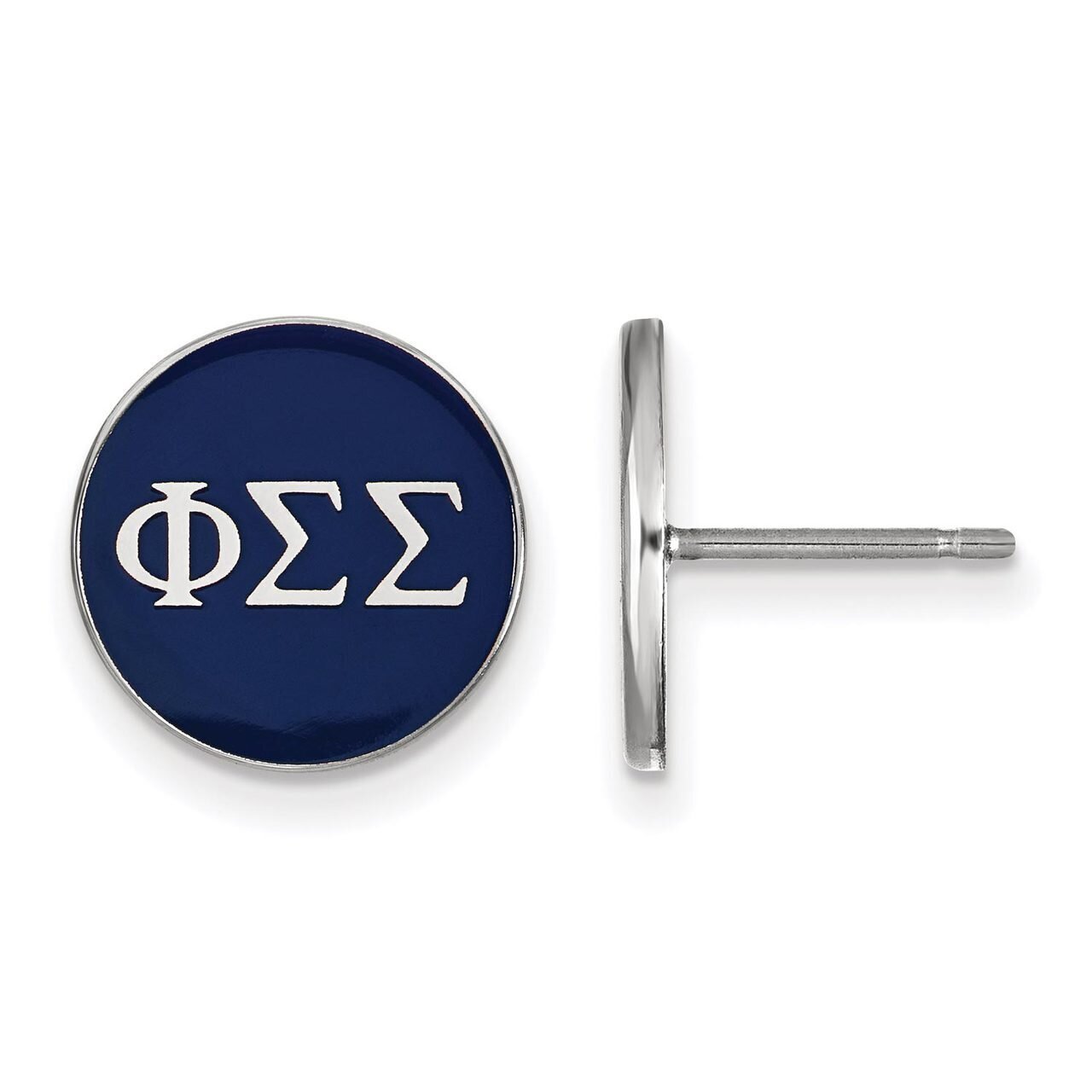 Phi Sigma Sigma Enameled Post Earrings Sterling Silver SS031PSS