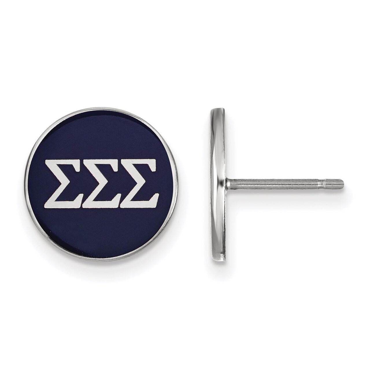 Sigma Sigma Sigma Enameled Post Earrings Sterling Silver SS031SSS, MPN: SS031SSS, 886774606217