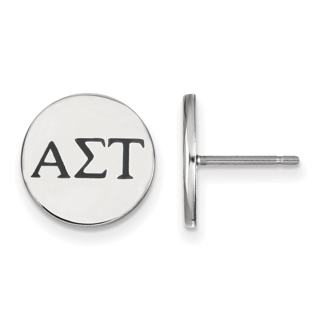 Alpha Sigma Tau Enameled Post Earrings Sterling Silver SS032ALS, MPN: SS032ALS, 886774606293