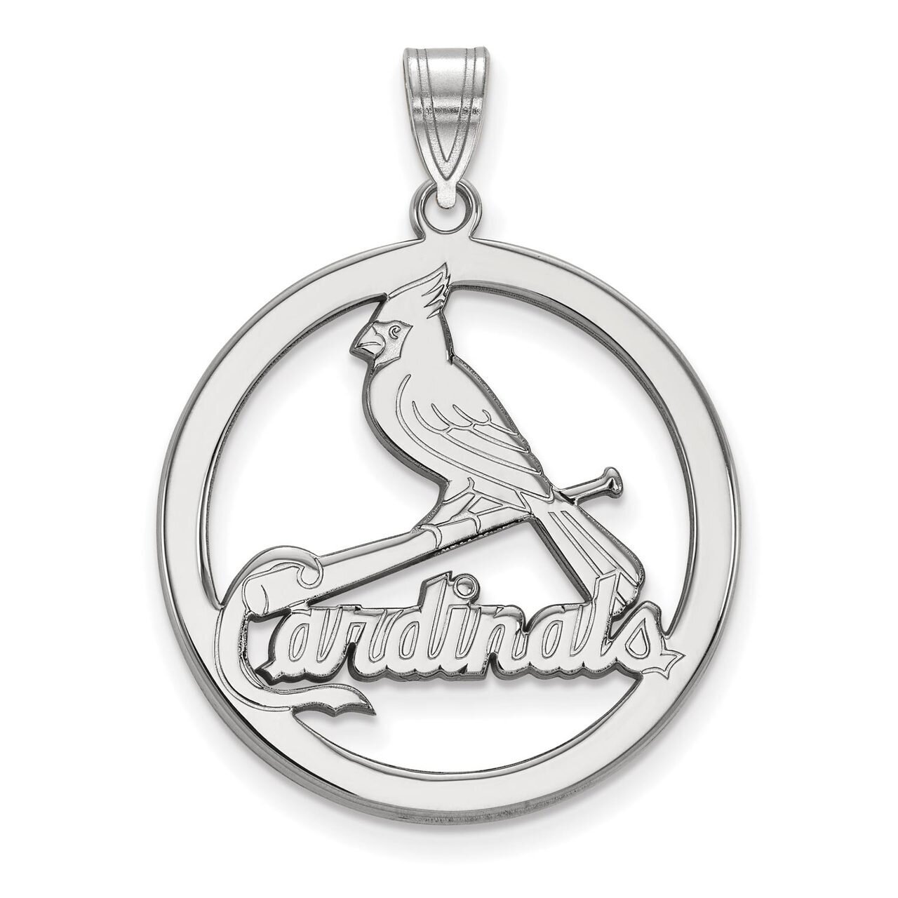St. Louis Cardinals L Pendant in Circle Sterling Silver SS032CRD, MPN: SS032CRD, 886774630236