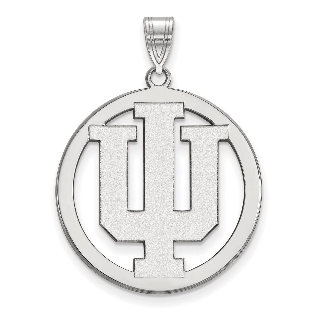 Indiana University L Pendant in Circle Sterling Silver SS032IU, MPN: SS032IU, 886774686158