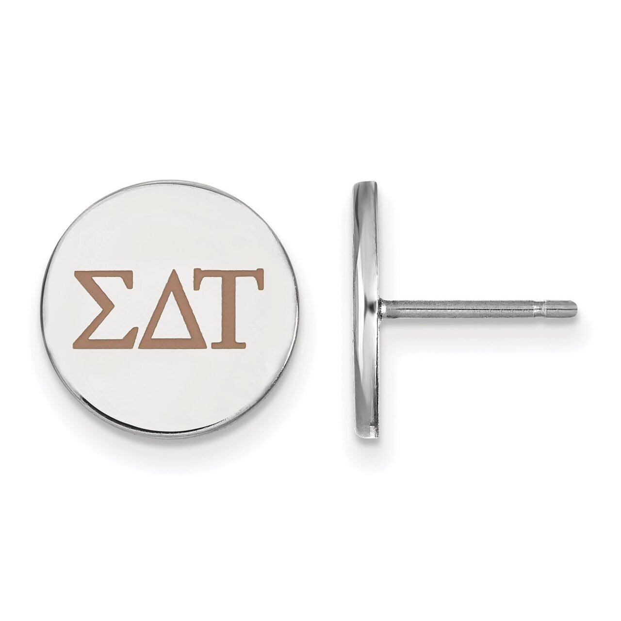 Sigma Delta Tau Enameled Post Earrings Sterling Silver SS032SDT, MPN: SS032SDT, 886774611235