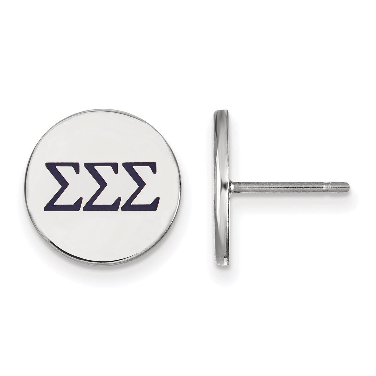 Sigma Sigma Sigma Enameled Post Earrings Sterling Silver SS032SSS, MPN: SS032SSS, 886774606477