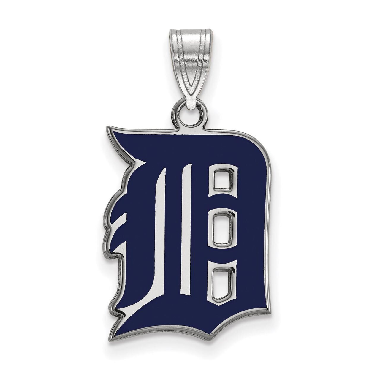 Detroit Tigers Large Enamel Pendant Sterling Silver SS032TIG, MPN: SS032TIG, 886774630267