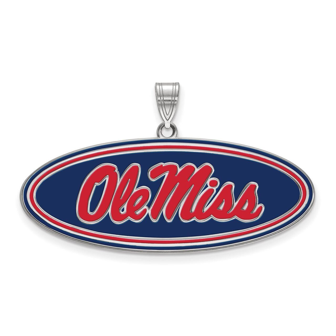 University of Missisippi Large Enamel Pendant Sterling Silver SS032UMS, MPN: SS032UMS, 886774712239