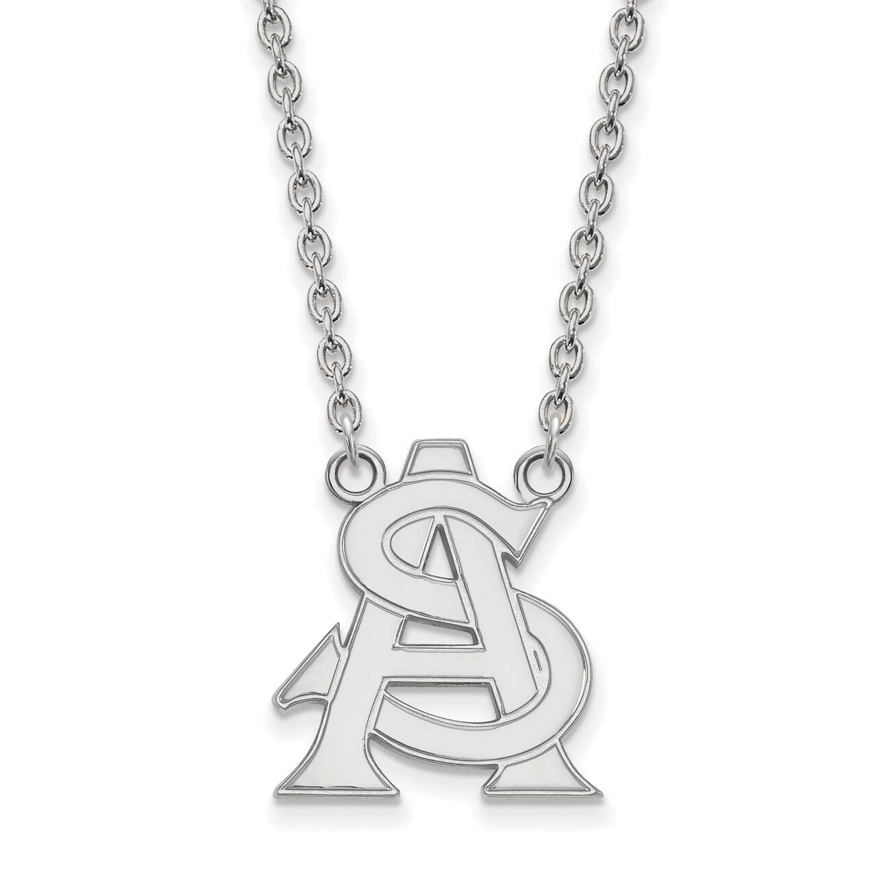 Arizona State University Large Pendant with Necklace Sterling Silver SS033AZS-18