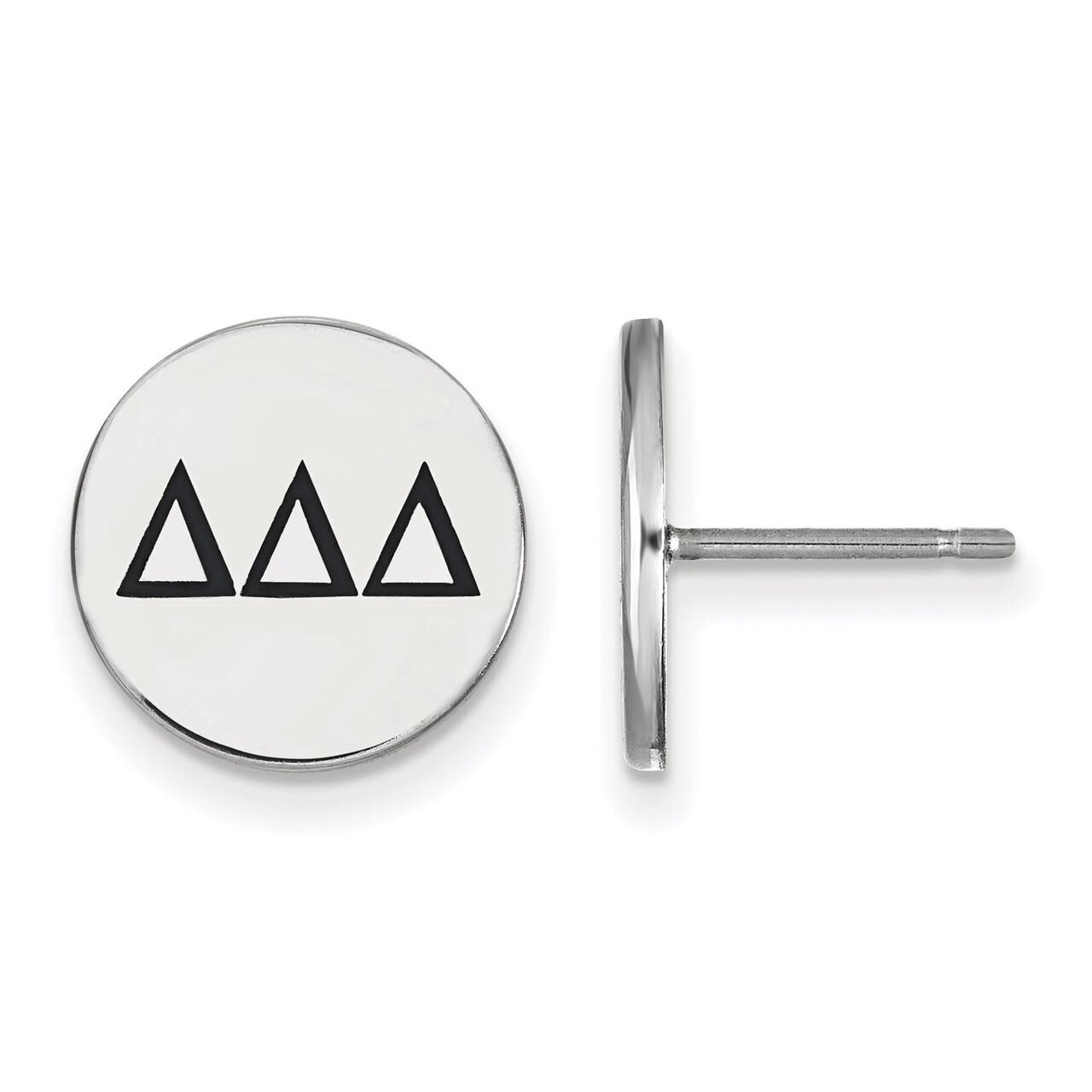 Delta Delta Delta Enameled Post Earrings Sterling Silver SS033DDD, MPN: SS033DDD, 886774606613