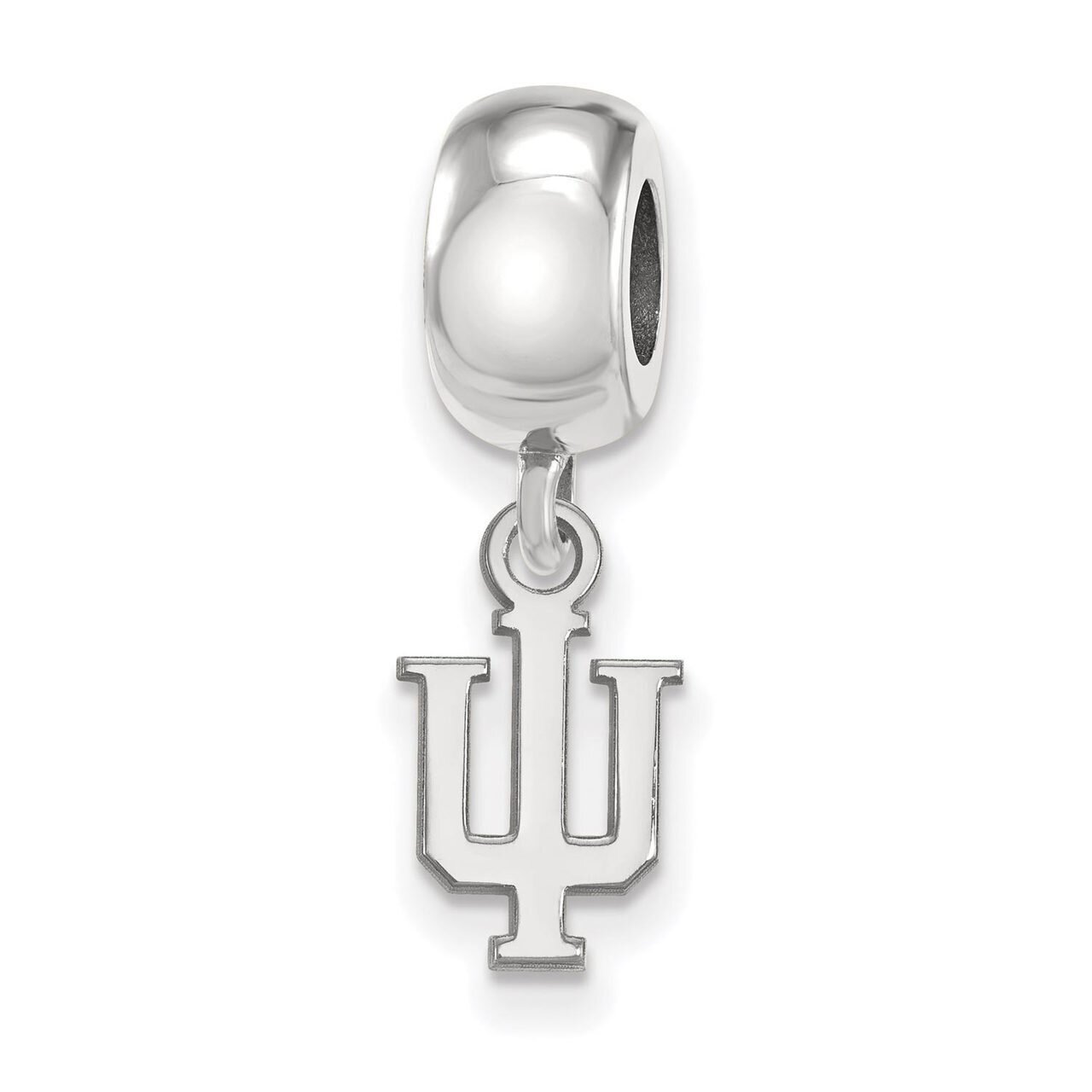 Indiana University Bead Charm Extra Small Dangle Sterling Silver SS033IU