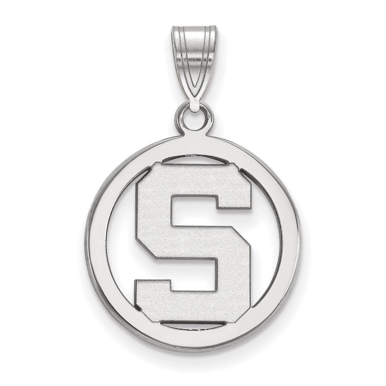 Michigan State University Sm Pendant in Circle Sterling Silver SS033MIS, MPN: SS033MIS, 886774690148