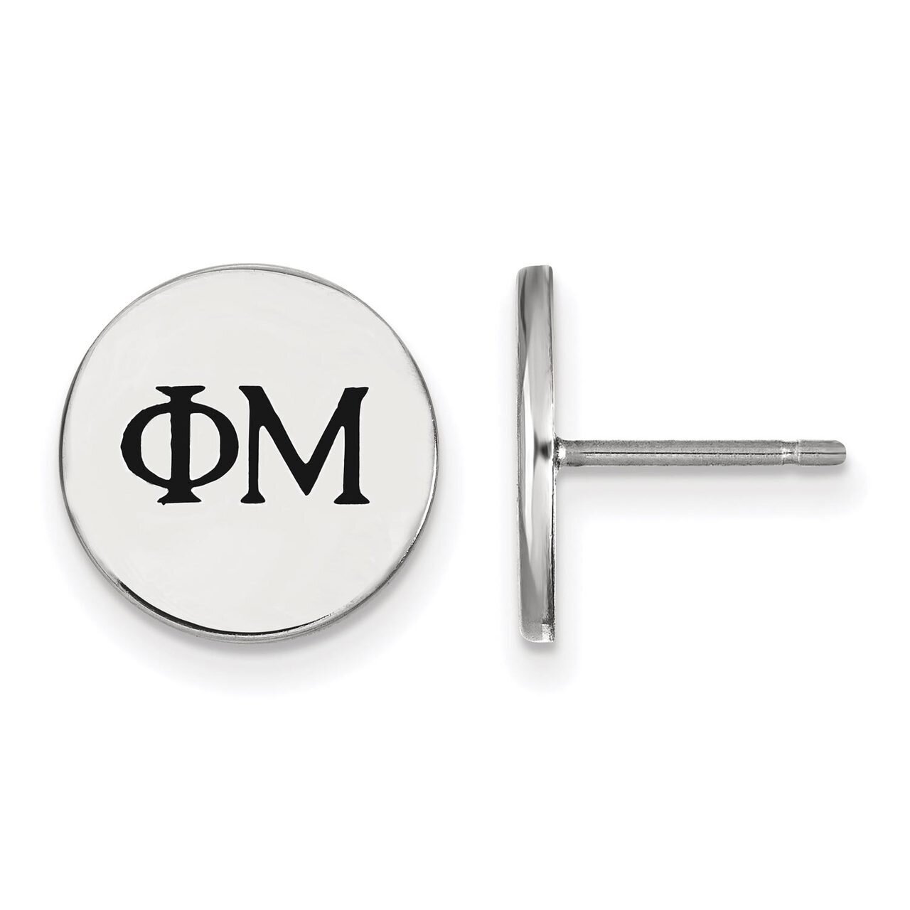 Phi Mu Enameled Post Earrings Sterling Silver SS033PHM, MPN: SS033PHM, 886774606705