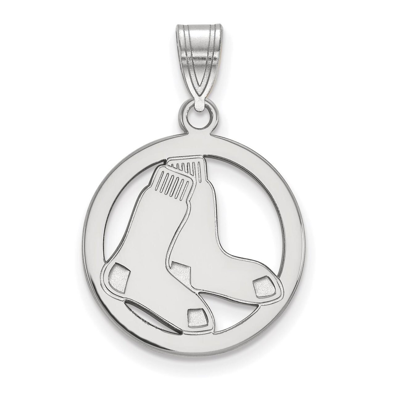 Boston Red Sox Sm Pendant in Circle Sterling Silver SS033RSO, MPN: SS033RSO, 886774630304