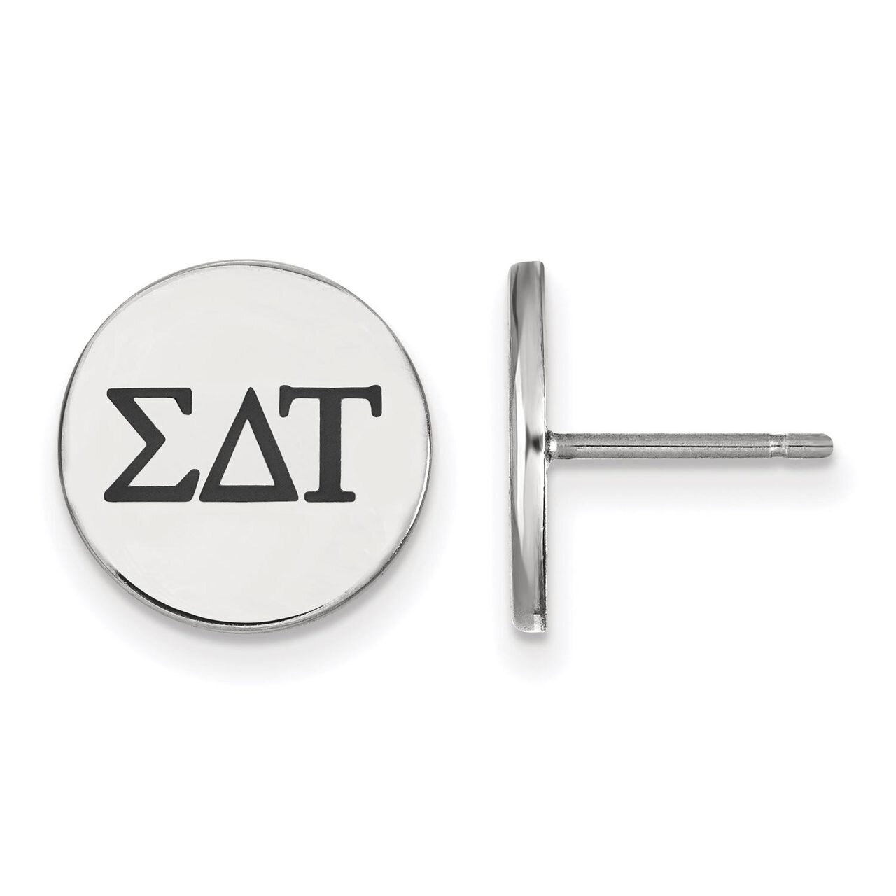 Sigma Delta Tau Enameled Post Earrings Sterling Silver SS033SDT, MPN: SS033SDT, 886774611242