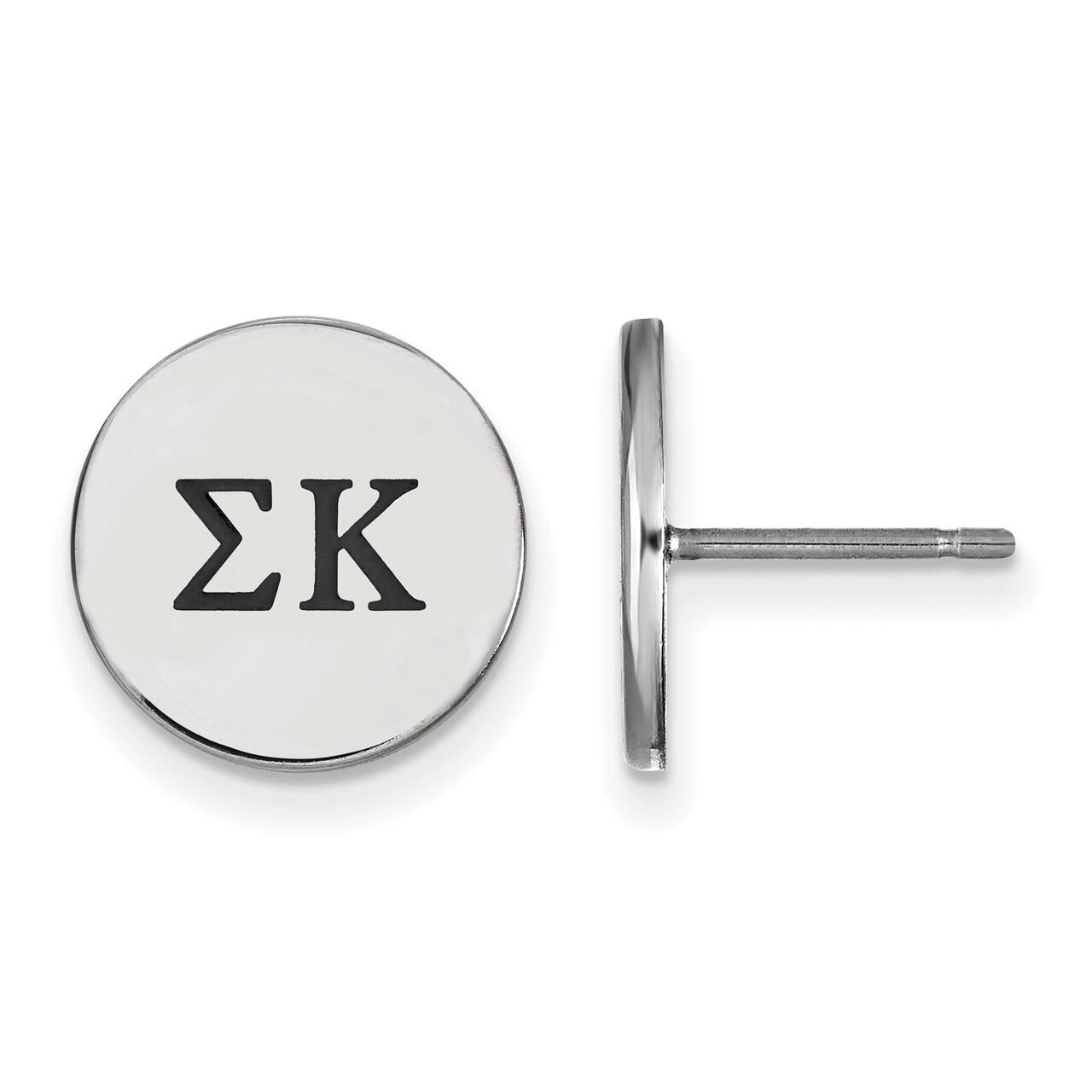 Sigma Kappa Enameled Post Earrings Sterling Silver SS033SKP, MPN: SS033SKP, 886774606729