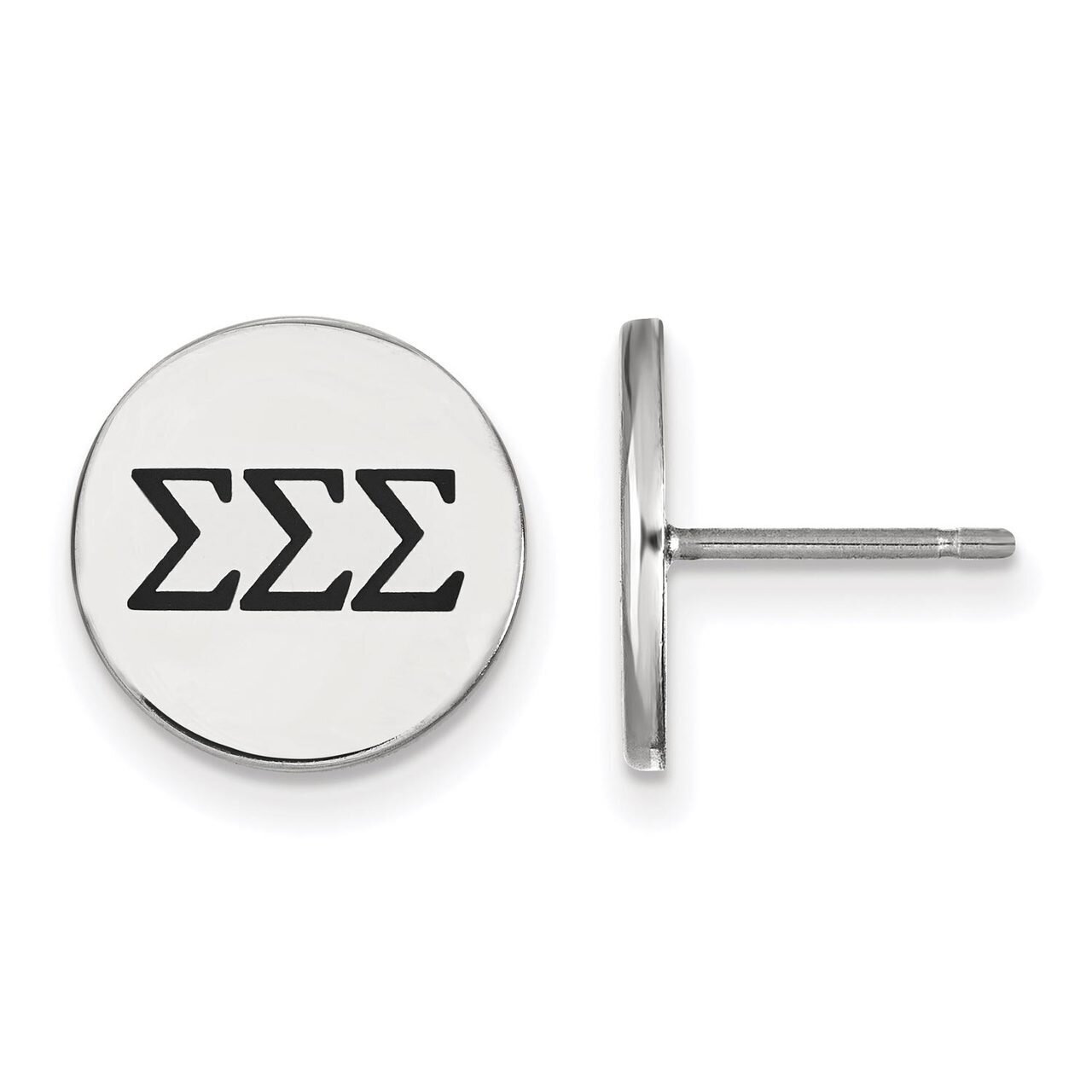 Sigma Sigma Sigma Enameled Post Earrings Sterling Silver SS033SSS, MPN: SS033SSS, 886774606736