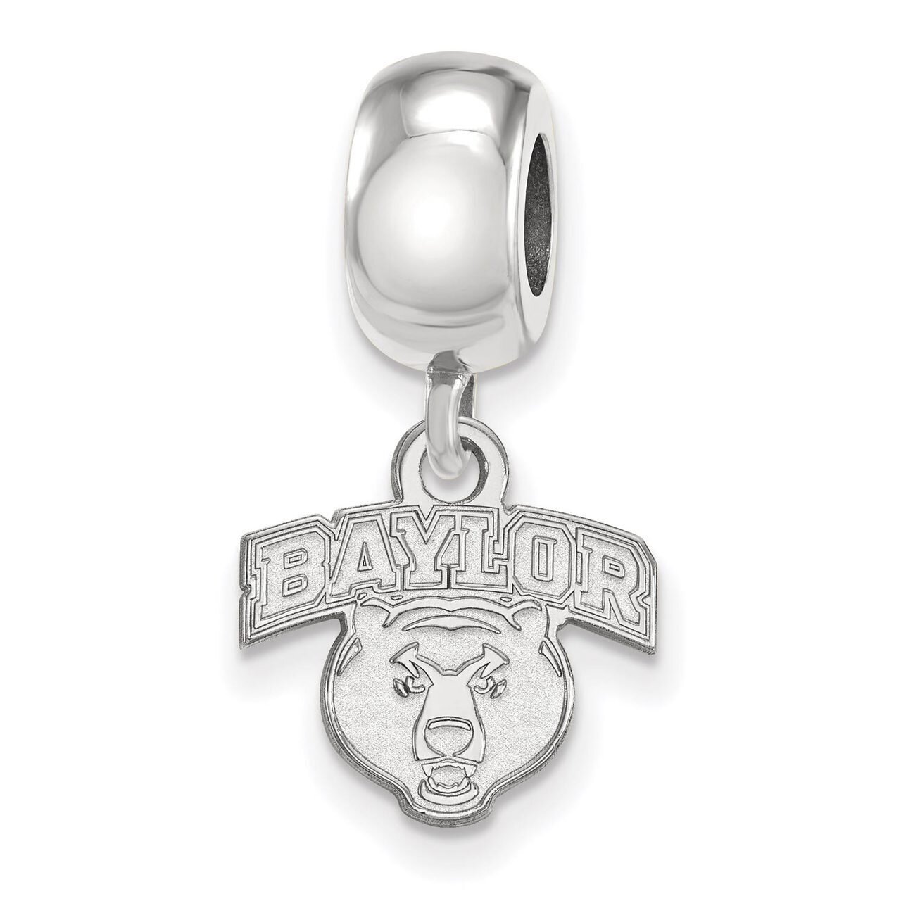 Baylor University Bead Charm Extra Small Dangle Sterling Silver SS034BU