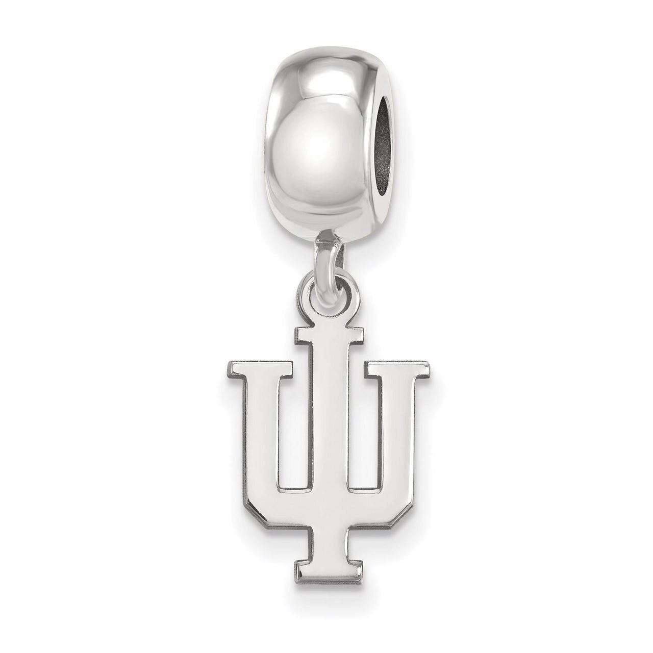 Indiana University Bead Charm Small Dangle Sterling Silver SS034IU