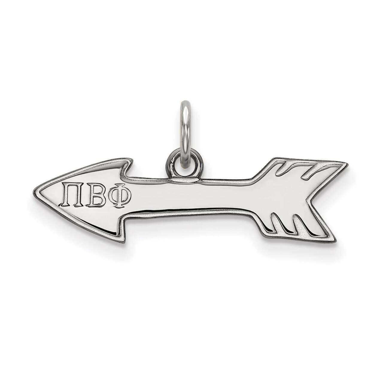 Pi Beta Phi Extra Small Pendant Sterling Silver SS034PBP