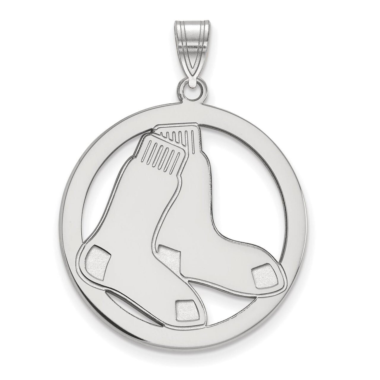 Boston Red Sox L Pendant in Circle Sterling Silver SS034RSO, MPN: SS034RSO, 886774630359