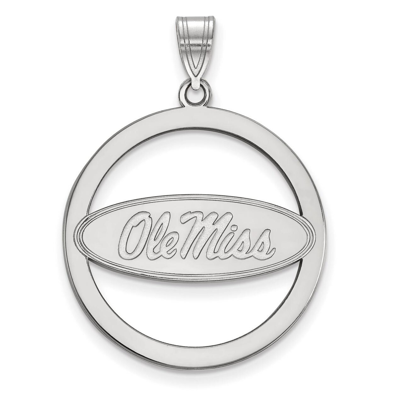 University of Missisippi L Pendant in Circle Sterling Silver SS034UMS, MPN: SS034UMS, 886774712154