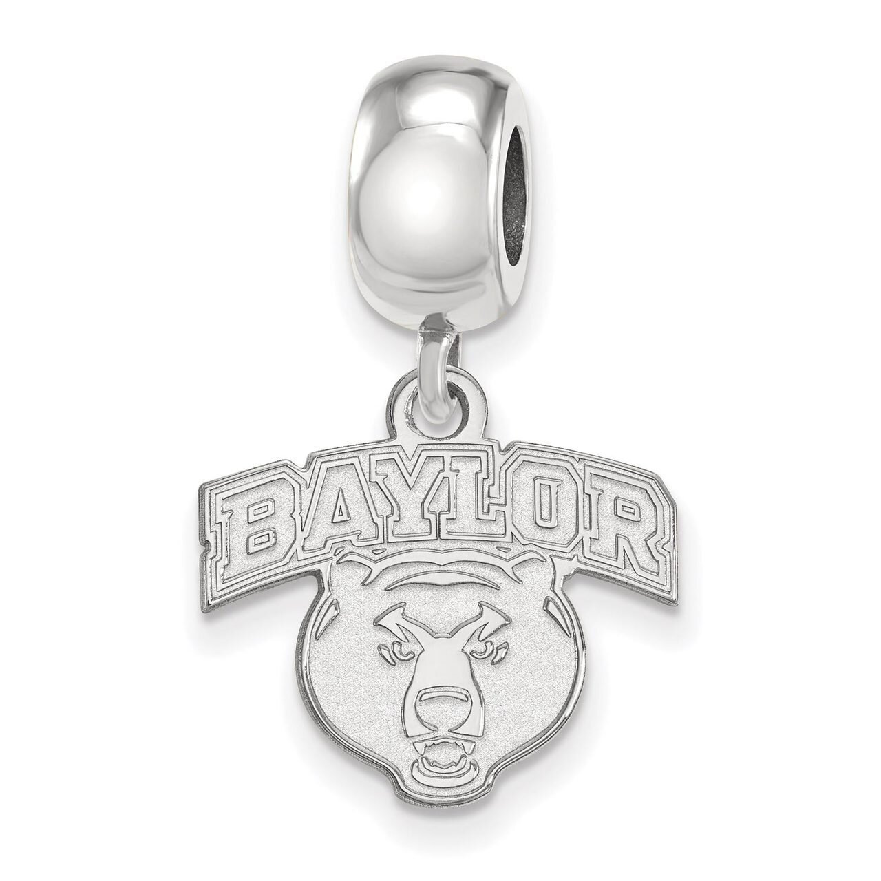 Baylor University Bead Charm Small Dangle Sterling Silver SS035BU