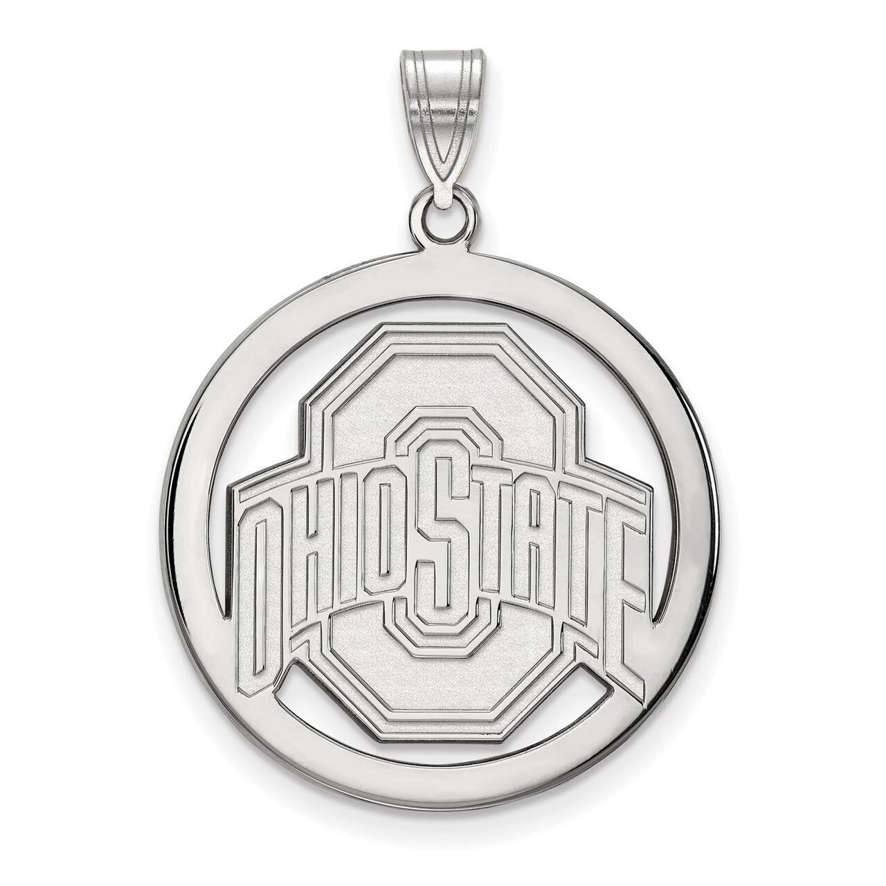 Ohio State University L Pendant in Circle Sterling Silver SS035OSU, MPN: SS035OSU, 886774693682