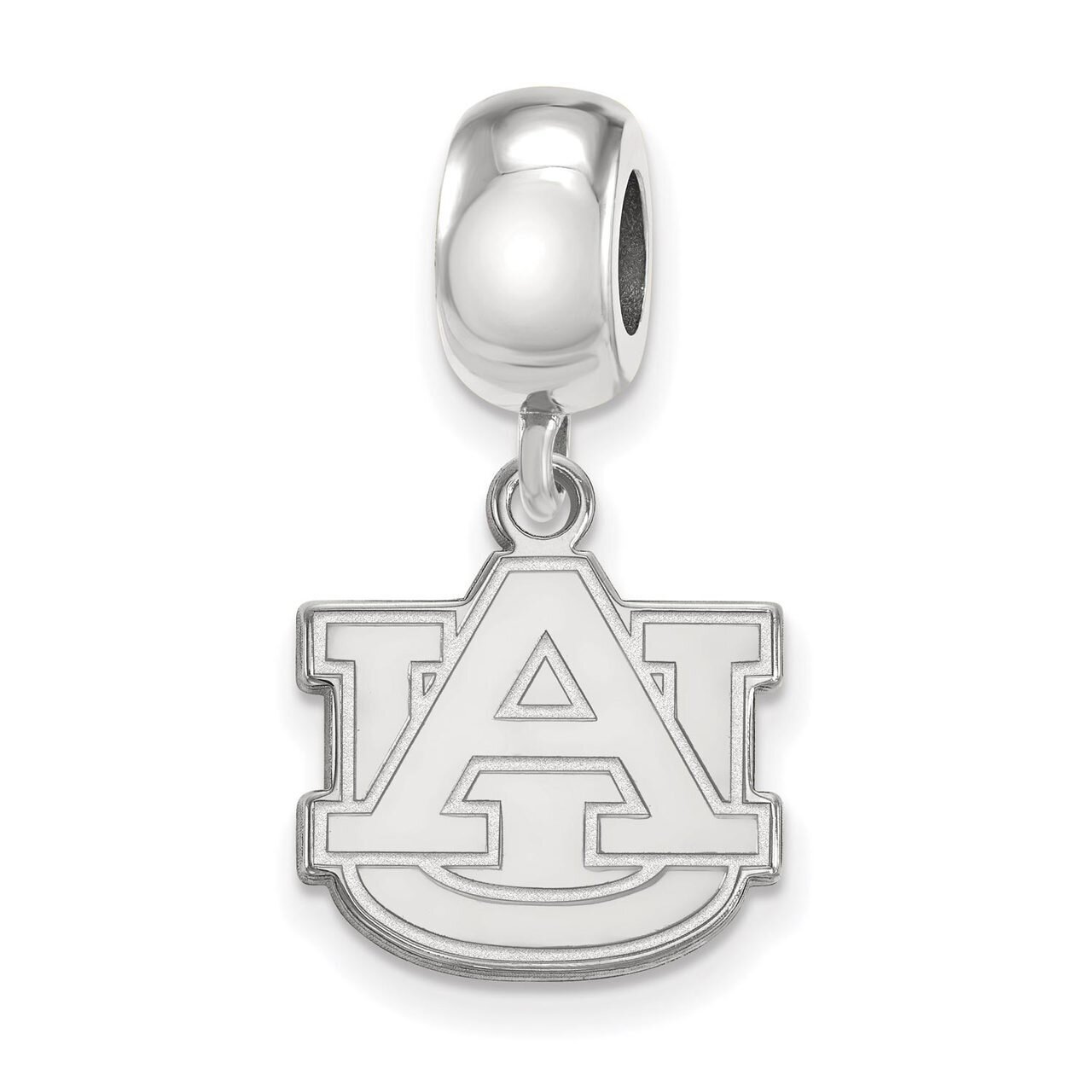 Auburn University Bead Charm Small Dangle Sterling Silver SS036AU