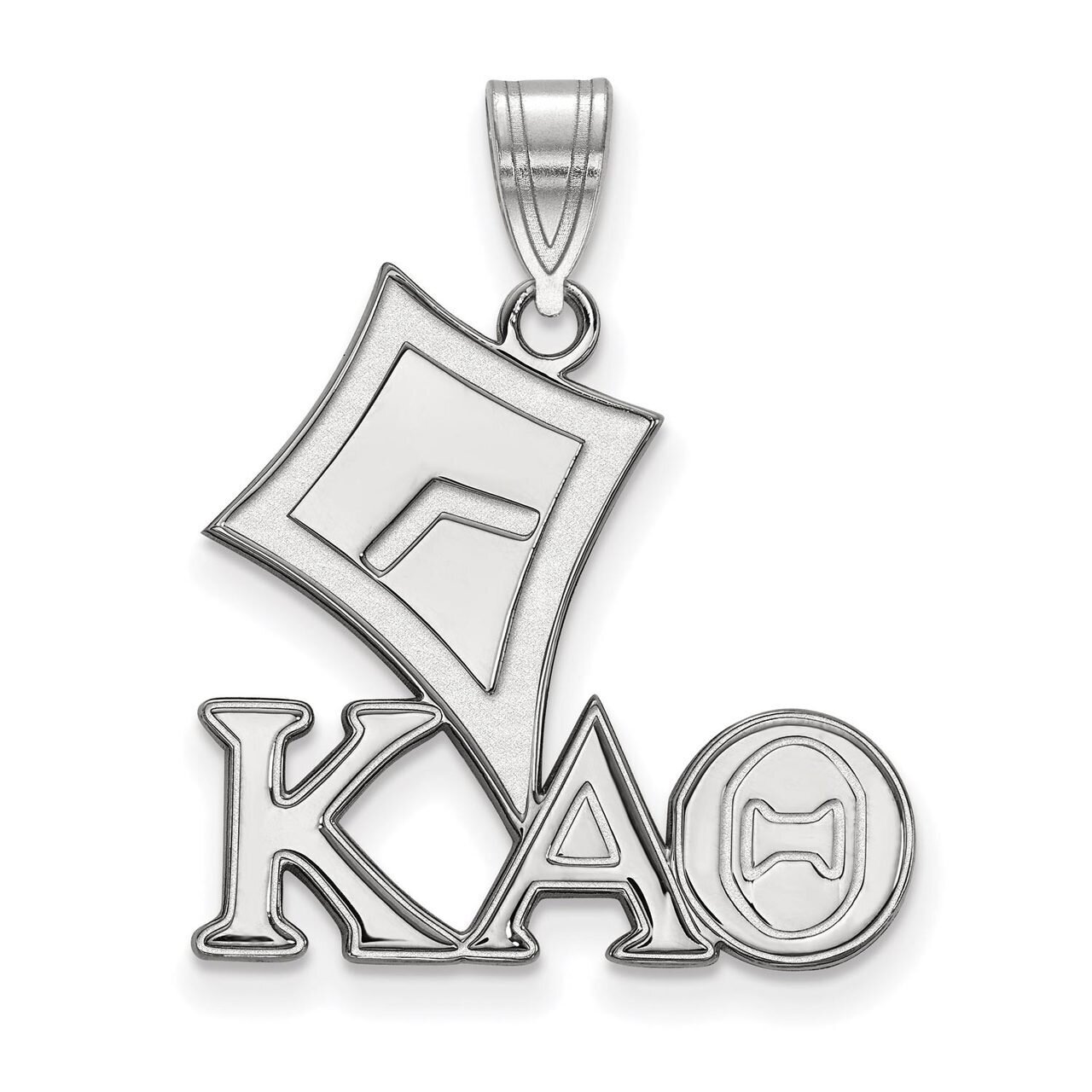 Kappa Alpha Theta Medium Pendant Sterling Silver SS036KAT