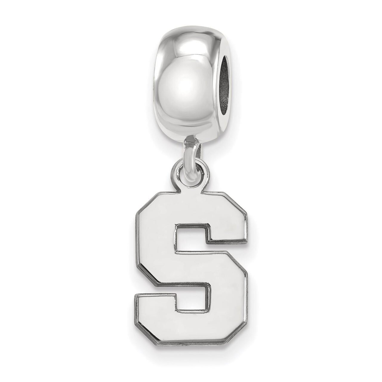 Michigan State University Bead Charm Small Dangle Sterling Silver SS036MIS