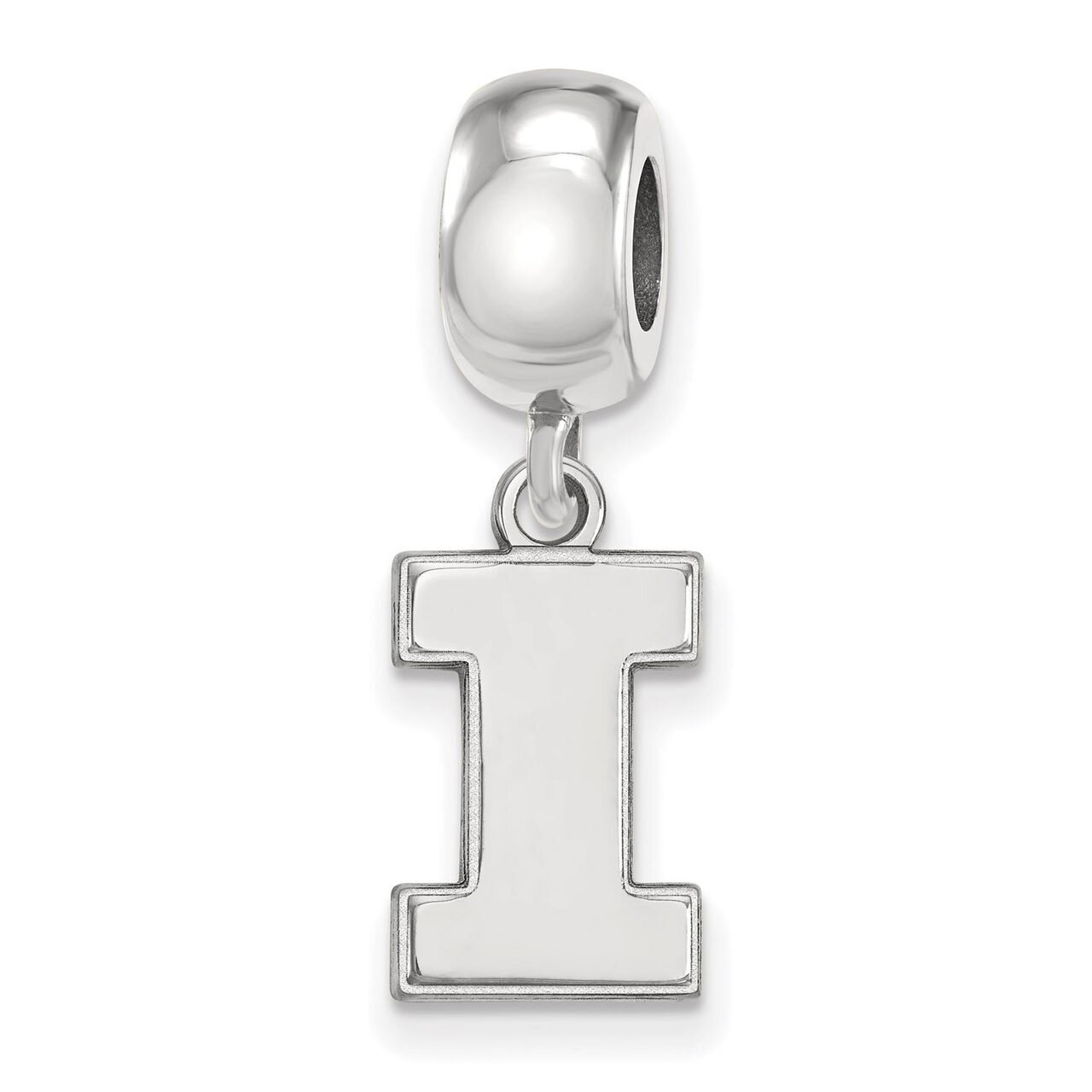 University of Illinois Bead Charm Small Dangle Sterling Silver SS036UIL