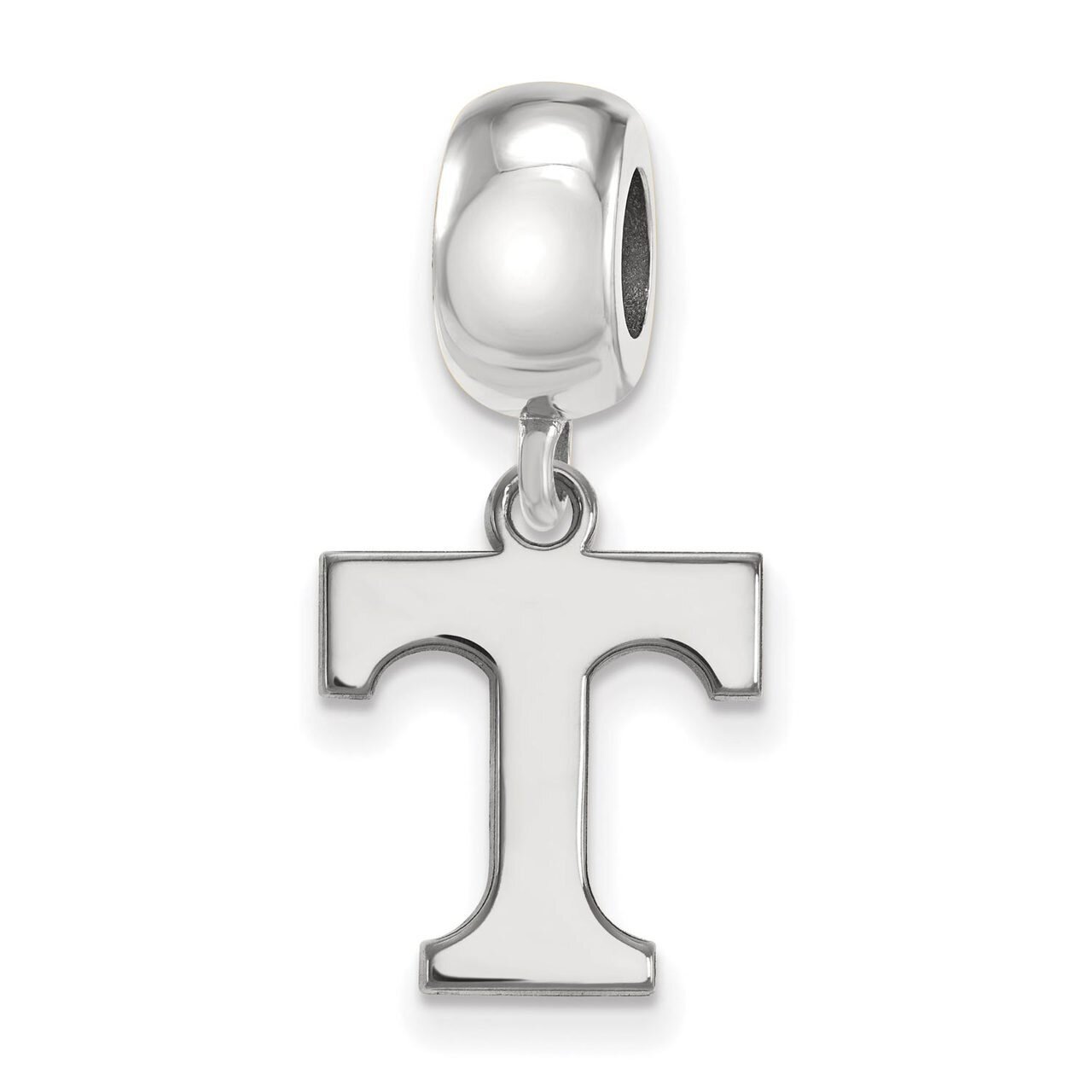 University of Tennessee Bead Charm Small Dangle Sterling Silver SS036UTN