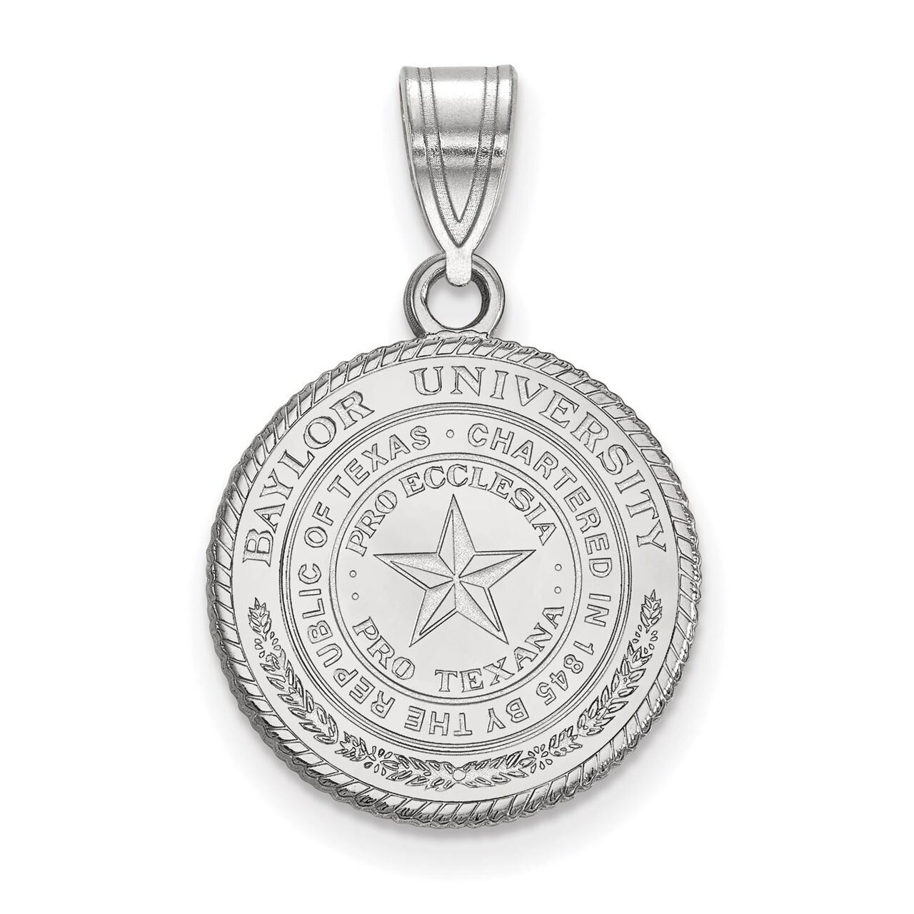 Baylor University Medium Crest Pendant Sterling Silver SS037BU