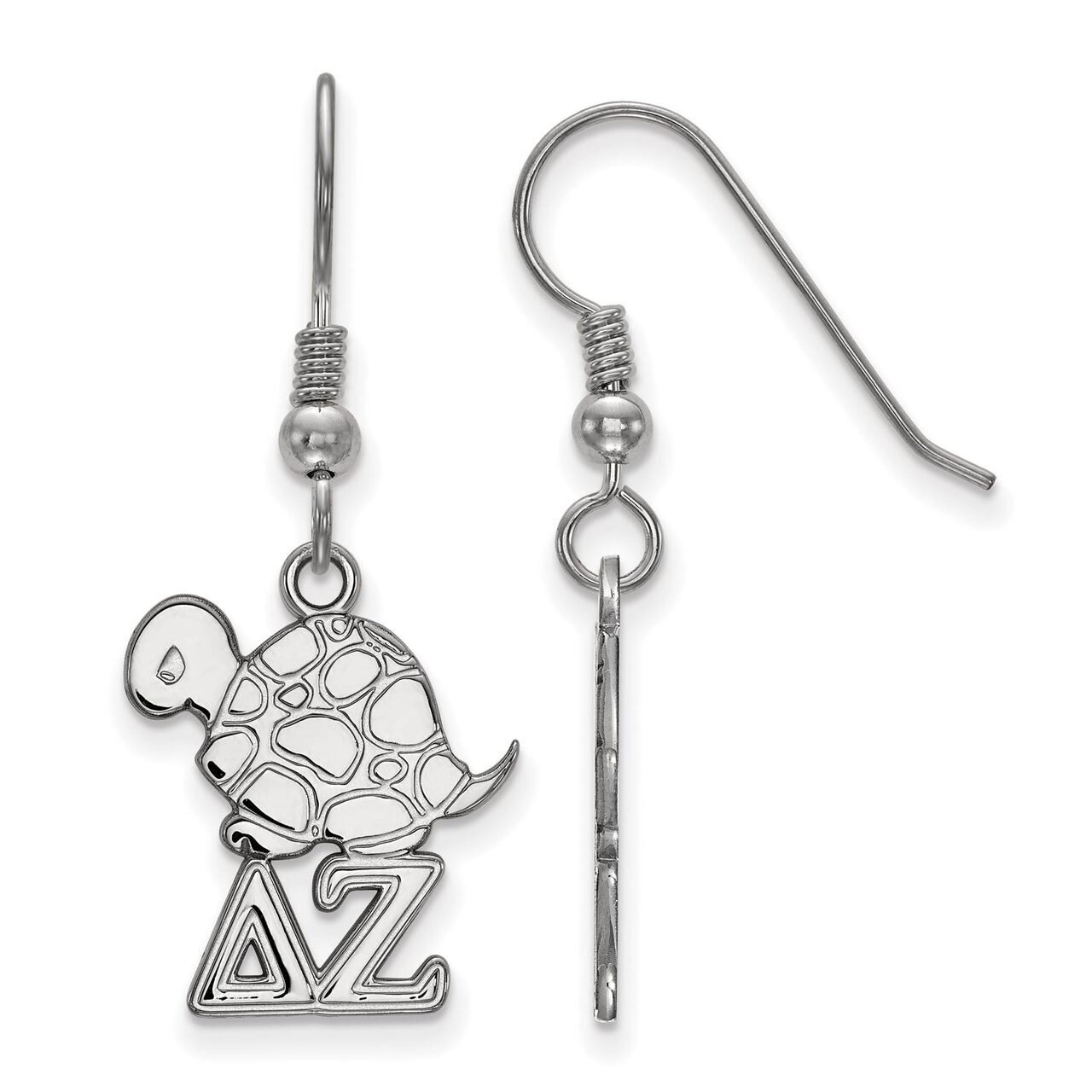 Delta Zeta Small Dangle Earrings Sterling Silver SS037DZ, MPN: SS037DZ, 886774607689