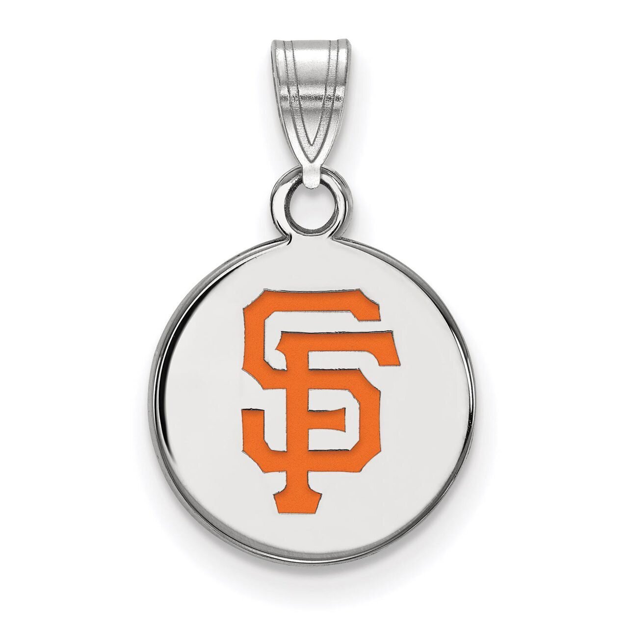 San Francisco Giants Small Enamel Disc Pendant Sterling Silver SS037GIT, MPN: SS037GIT, 886774630496