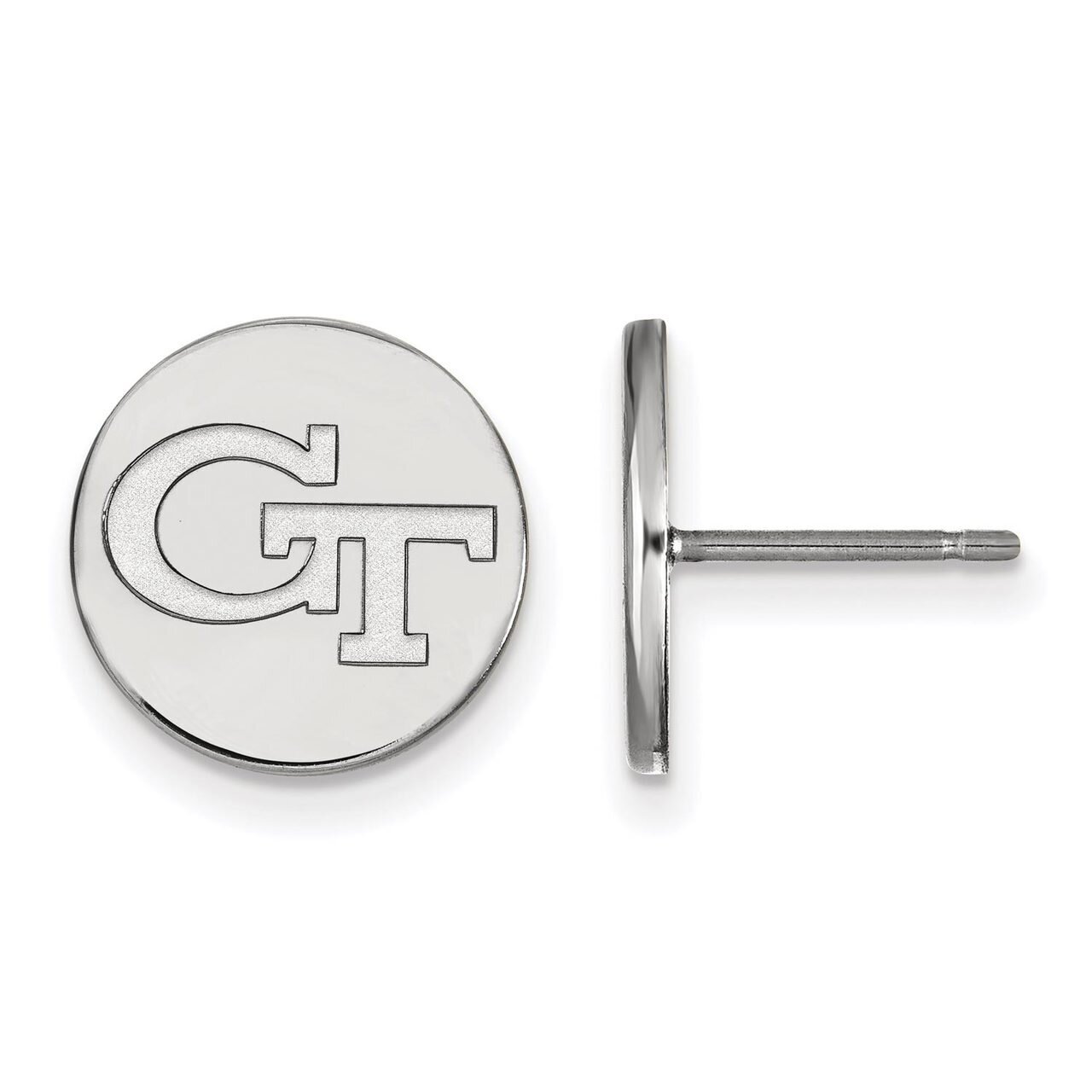 Georgia Institute of Technology Small Disc Earring Sterling Silver SS037GT, MPN: SS037GT, 886774684…