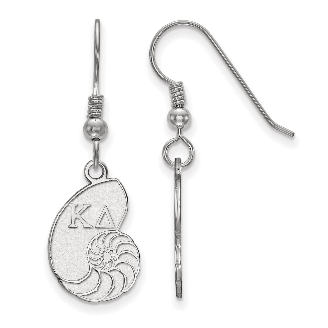 Kappa Delta Small Dangle Earrings Sterling Silver SS037KD