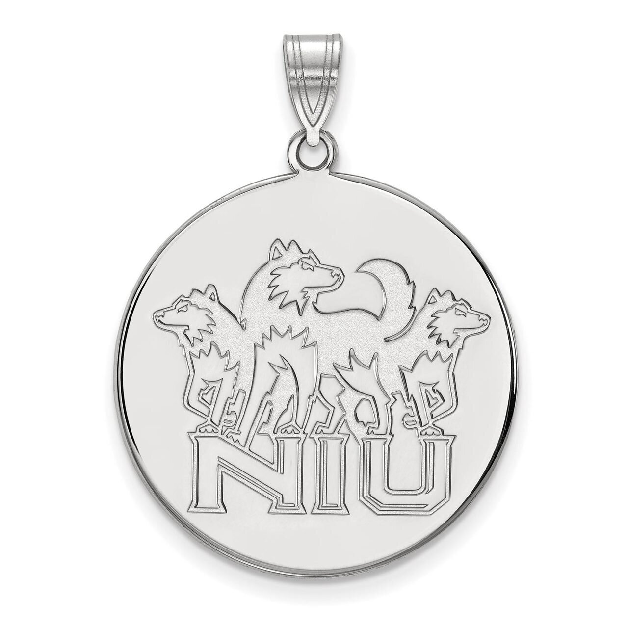 Northern Illinois University Extra Large Disc Pendant Sterling Silver SS037NIU, MPN: SS037NIU, 8867…