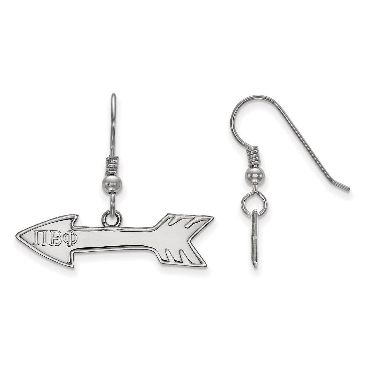 Pi Beta Phi Small Dangle Earrings Sterling Silver SS037PBP, MPN: SS037PBP, 886774607733