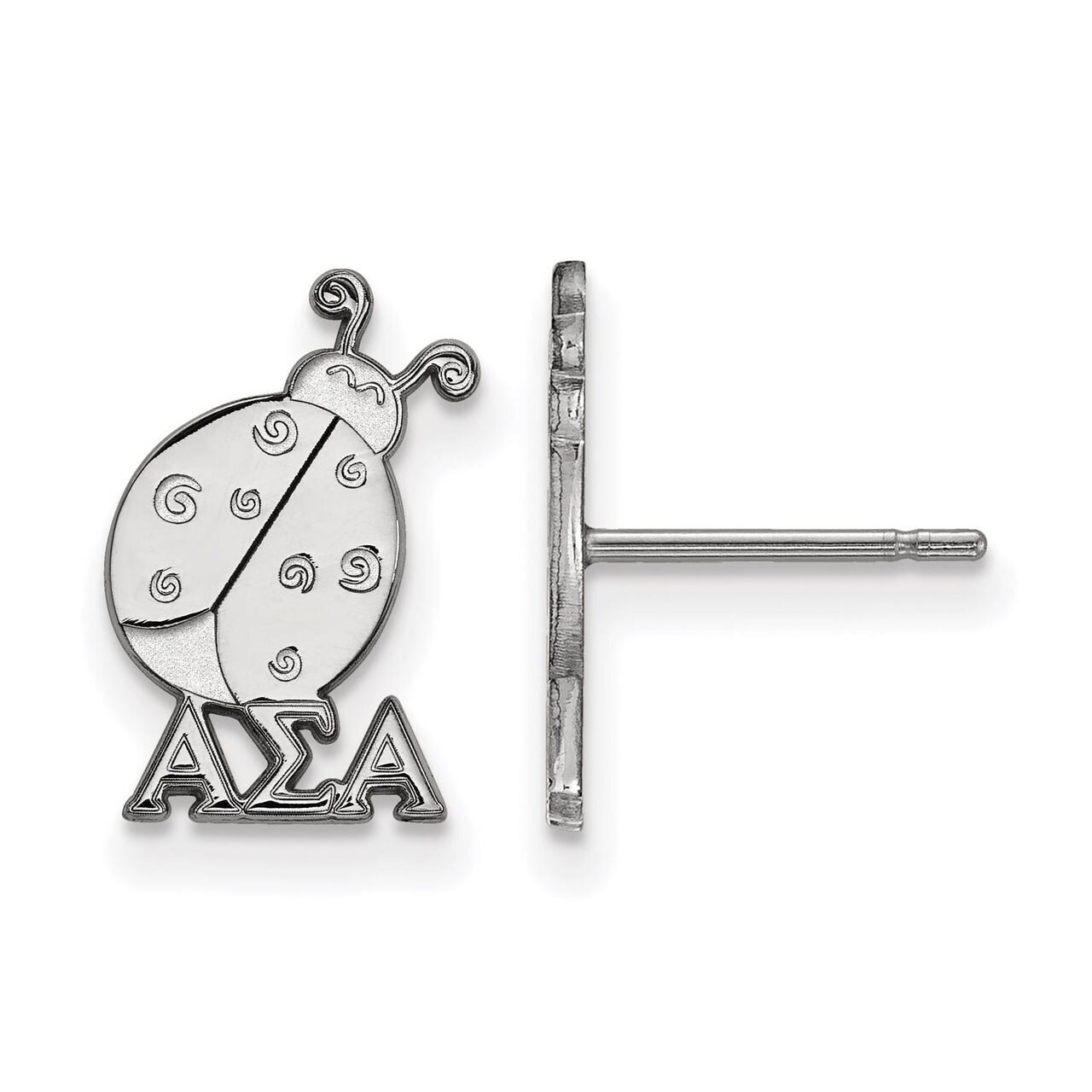 Alpha Sigma Alpha Extra Small Post Earrings Sterling Silver SS038ASI, MPN: SS038ASI, 886774607887