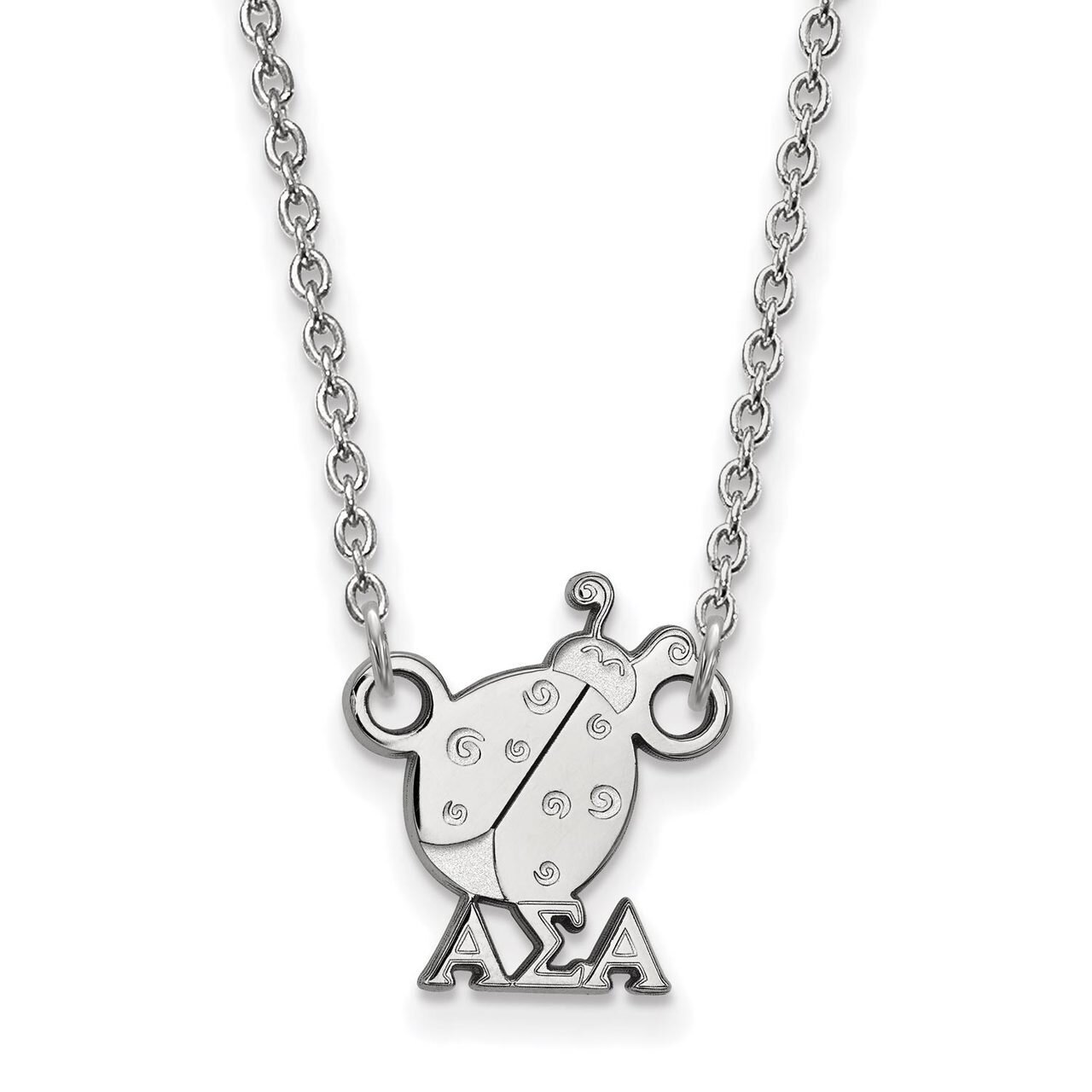 Alpha Sigma Alpha Extra Small Pendant with 18 Inch Chain Sterling Silver SS039ASI-18, MPN: SS039ASI…
