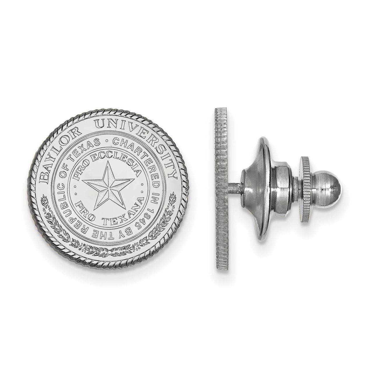 Baylor University Crest Lapel Pin Sterling Silver SS039BU