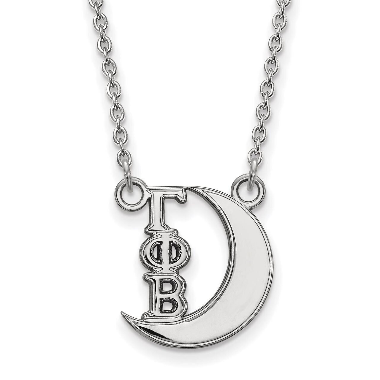 Gamma Phi Beta Extra Small Pendant with 18 Inch Chain Sterling Silver SS039GPB-18