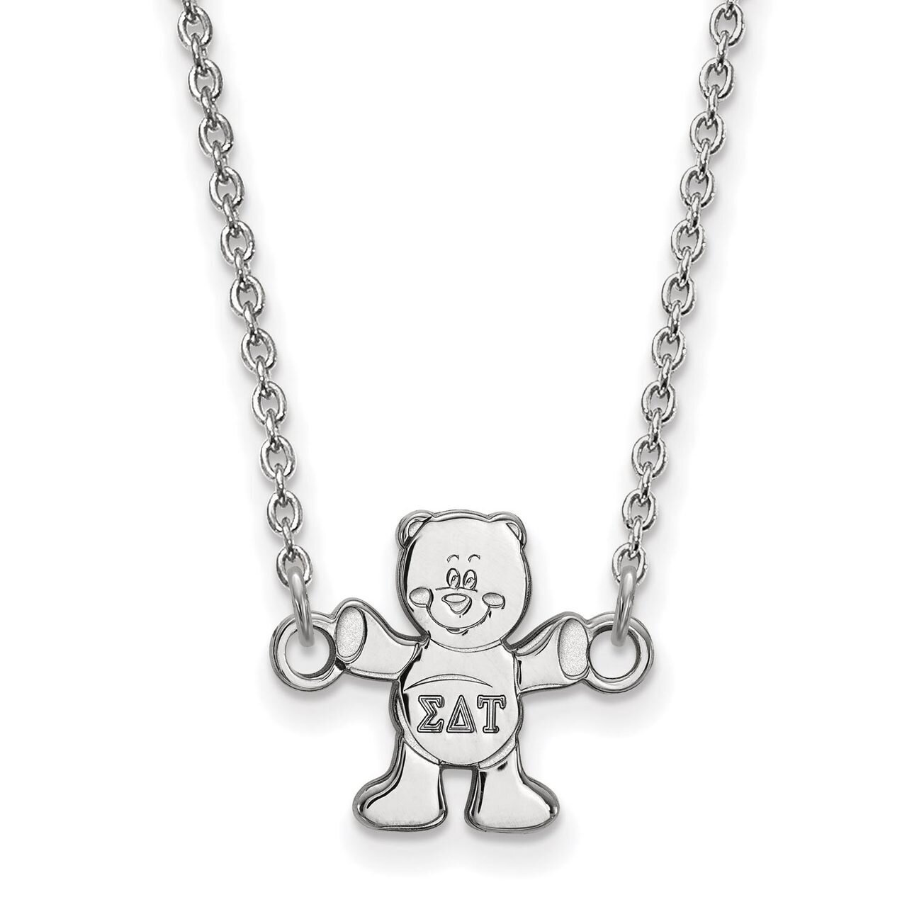 Sigma Delta Tau Extra Small Pendant with 18 Inch Chain Sterling Silver SS039SDT-18