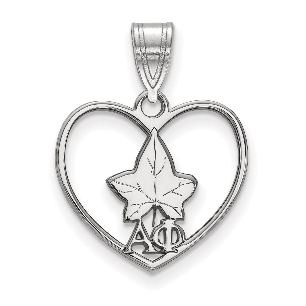 Alpha Phi Heart Pendant Sterling Silver SS040APH, MPN: SS040APH, 886774608396